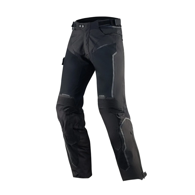 REBELHORN Hiflow IV Men's Motorcycle Trousers | Removable Humax Membrane | Level 2 Knee Protectors | Mesh Ventilation Inserts | Removable Thermal Lining Black