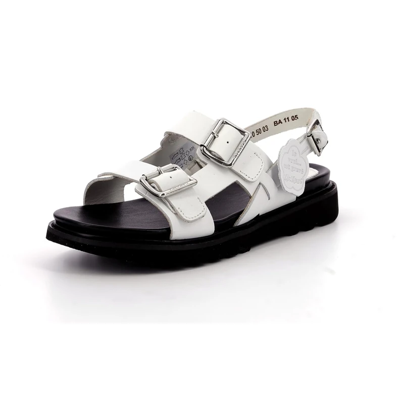 KICKERS Women's NEOSUMMER Flat Sandal, Blanc, 5 UK