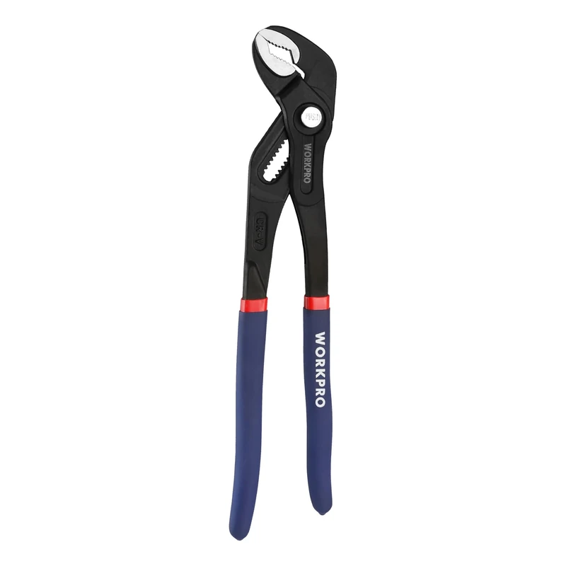 WORKPRO 305mm Water Pump Pliers, 50mm Wide Jaw Capacity Quick Adjustable Tongue and Groove Plier, Cr-V Steel Slip Joint Pipe Grips Tools with Non-Slip Handle