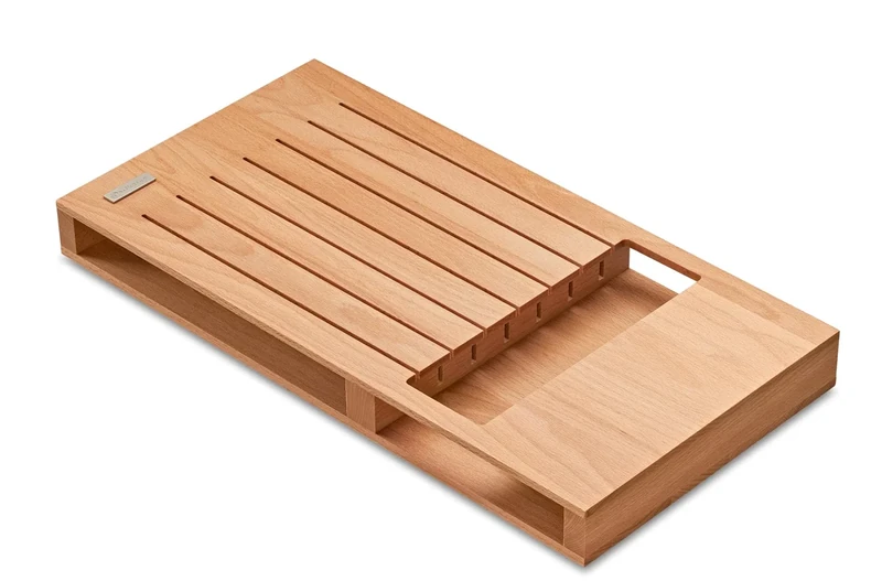 Wüsthof Drawer Insert Beech Wood for 7 Knives, 43,0 x 22,3 x 4,4 cm