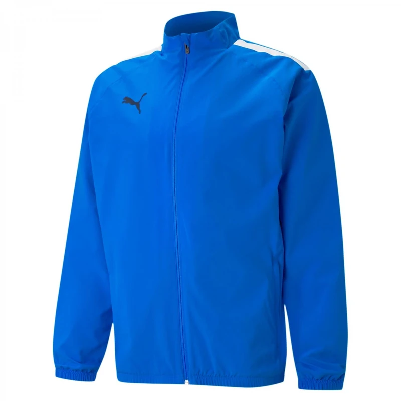 PUMA Men's teamLIGA Sideline Jacket, Electric Blue Lemonade-Puma White, size: L