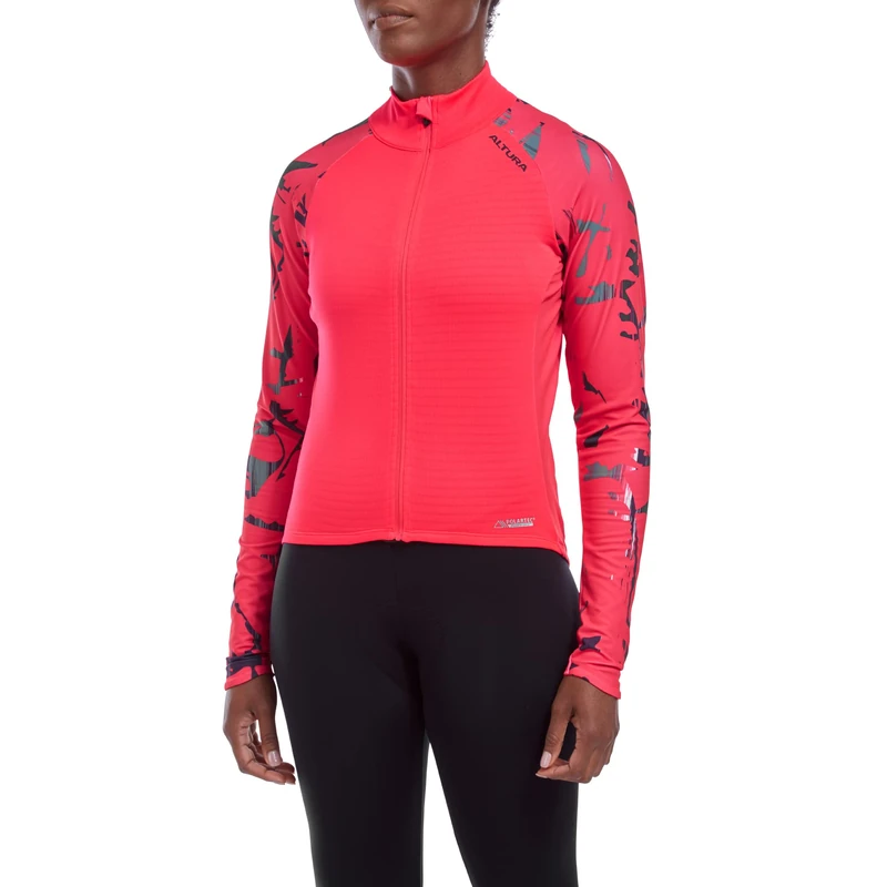 Altura Women's Icon Long Sleeve Windproof Jersey, Pink, 14