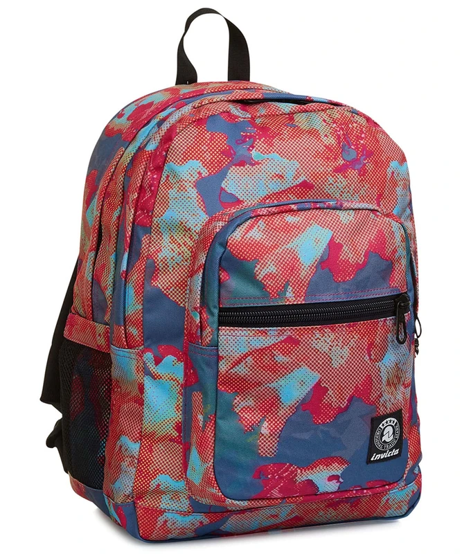 Invicta Backpack, JELEK FANTASY Eco-friendly Knapsack, Book Bag, for Teen, Girls&Boys, For School, Sport, Free Time, with Side Pockets & Laptop Sleeve, Italian Design, multicolor