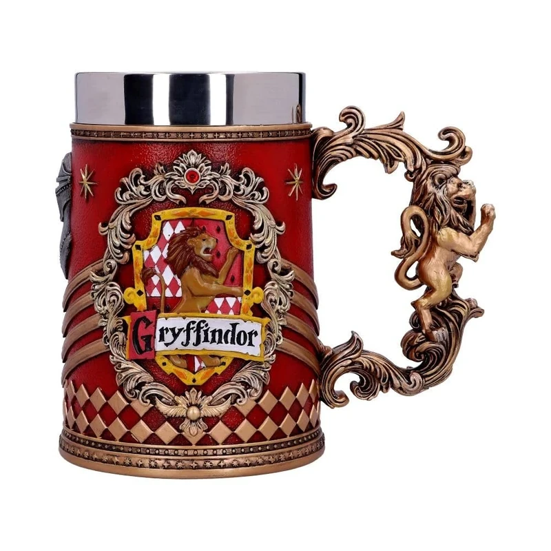 Nemesis Now Harry Potter Gryffindor Hogwarts House Collectible Tankard, Red Gold, 1 Count (Pack of 1)