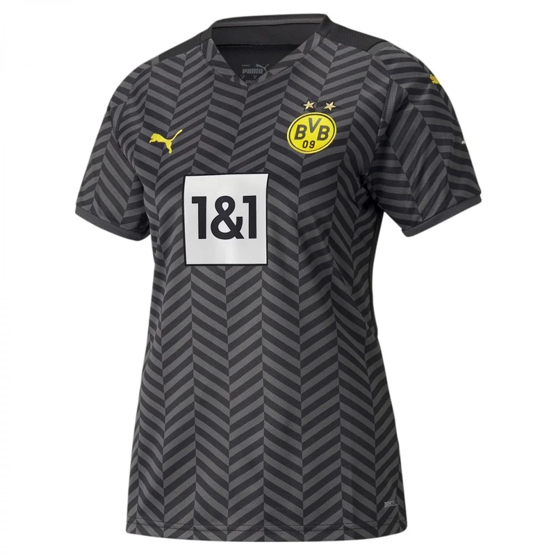 Puma Women's Borussia Dortmund 2021/22 Season Trainning, Game-Kit Away, Asphalt Black, L