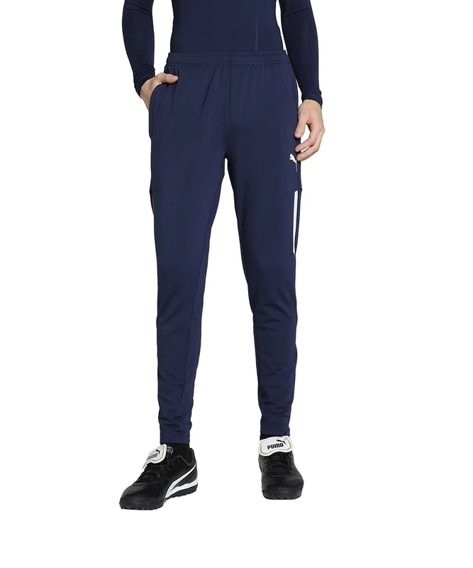 PUMA Men's Teamliga Training Pro Pants, Peacoat-puma White, L UK