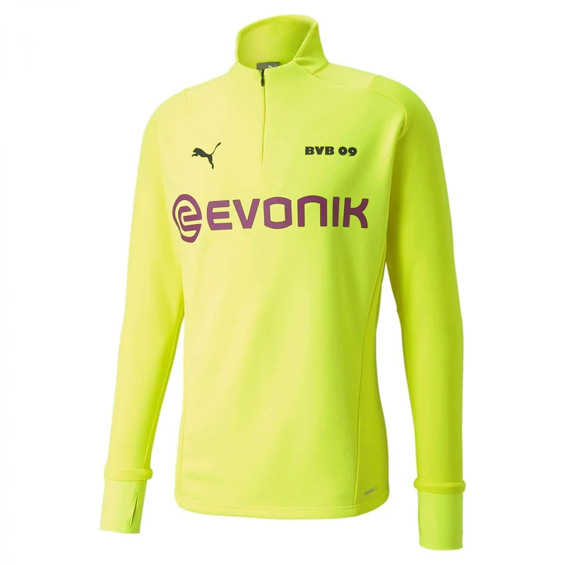 Puma Women's Borussia Dortmund 2021/22 Season Game Equipment, Sweatshirt, Safety Yellow Black, XL