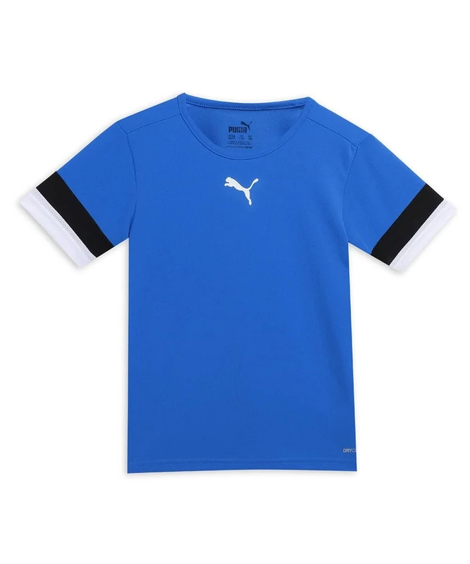PUMA Unisex Kids teamRISE Jersey Jr Shirt, Electric Blue Lemonade-puma Black-puma White, 116