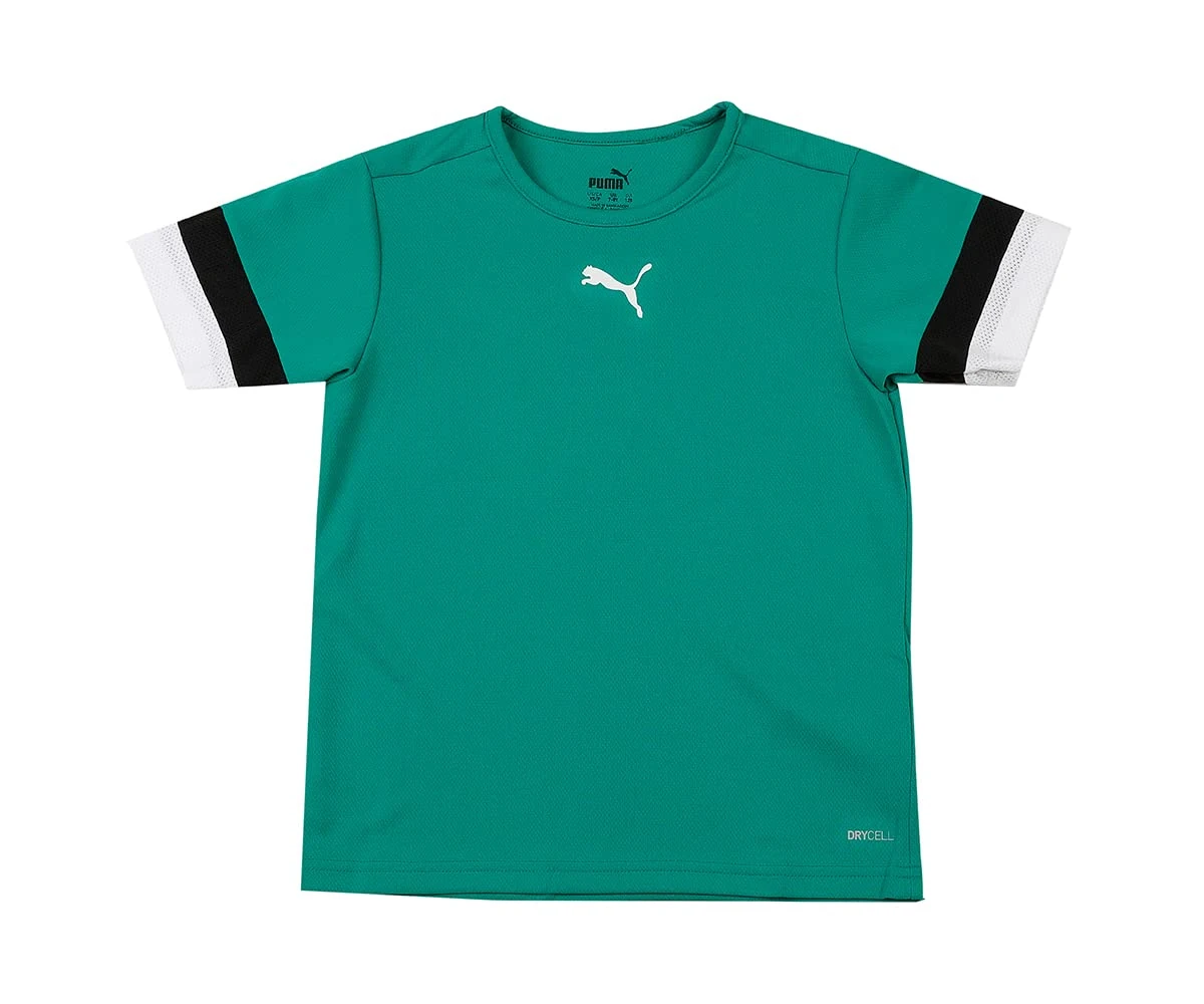 PUMA Unisex Kids teamRISE Jersey Jr Shirt, Pepper Green-puma Black-puma White, 116