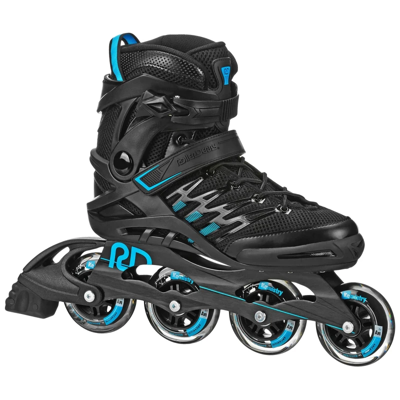 Roller Derby Aerio Q-84 Men's Inline Skates - Black/Blue - Size 07