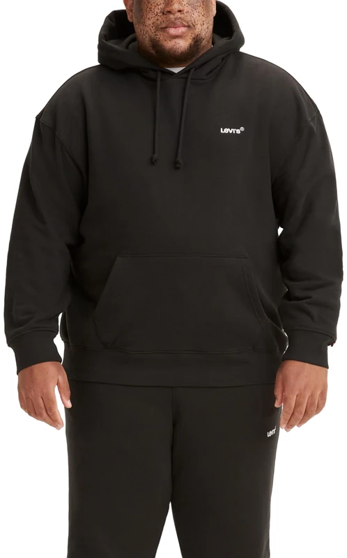 Levi's Men's Big Red Tab Hoody Mineral Black Sweatshirt, Blacks, 3XL UK