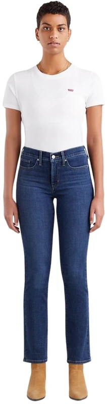 Levi's Women's 314 Shaping Straight Jeans, Lapis Dark Horse, 28W / 34L