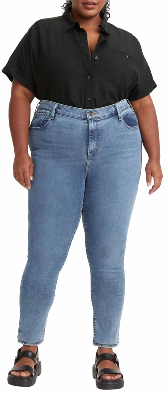 Levi's Women's Plus Size 721 High Rise Skinny Jeans, Bogota Games, 14 Short