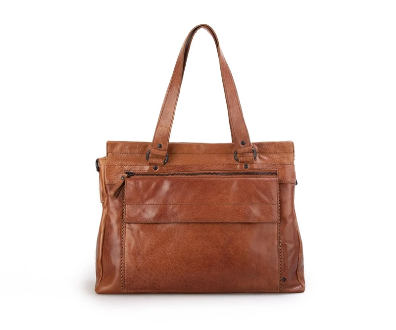 Spikes & Sparrow Women's Yosemite Laptop Shoulder Bag, Brandy, standard size, Western