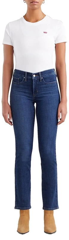 Levi's Women's 314 Shaping Straight Jeans, Lapis Dark Horse, 28W / 30L