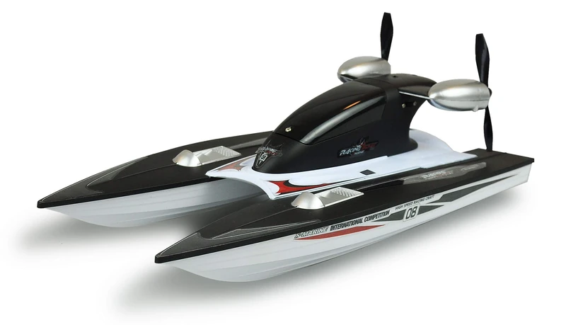 Amewi -26094 Boat Model Remote Controlled, Black-White, 26094
