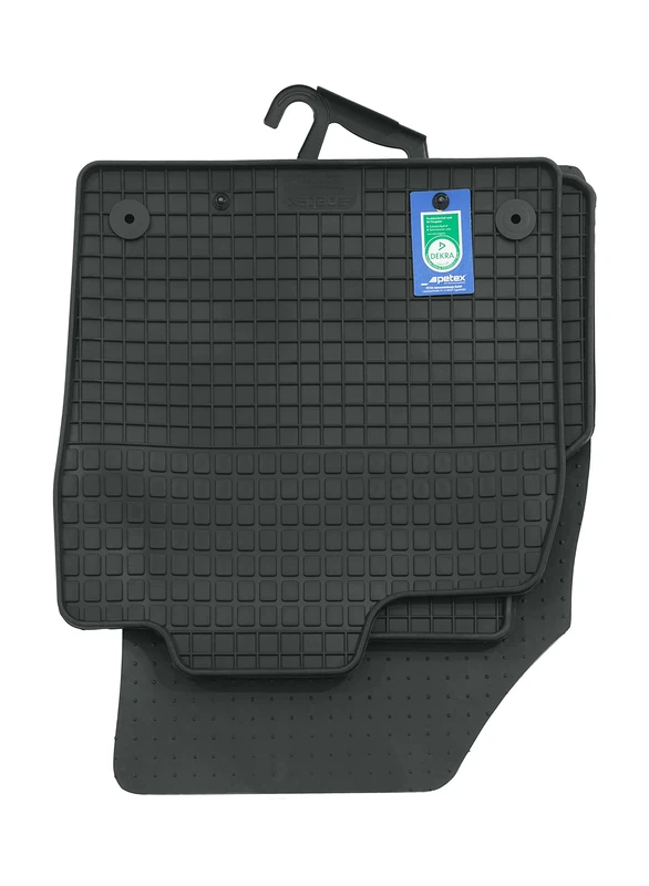 PETEX 65310 Rubber Car Floor Mats, Black - Image 1