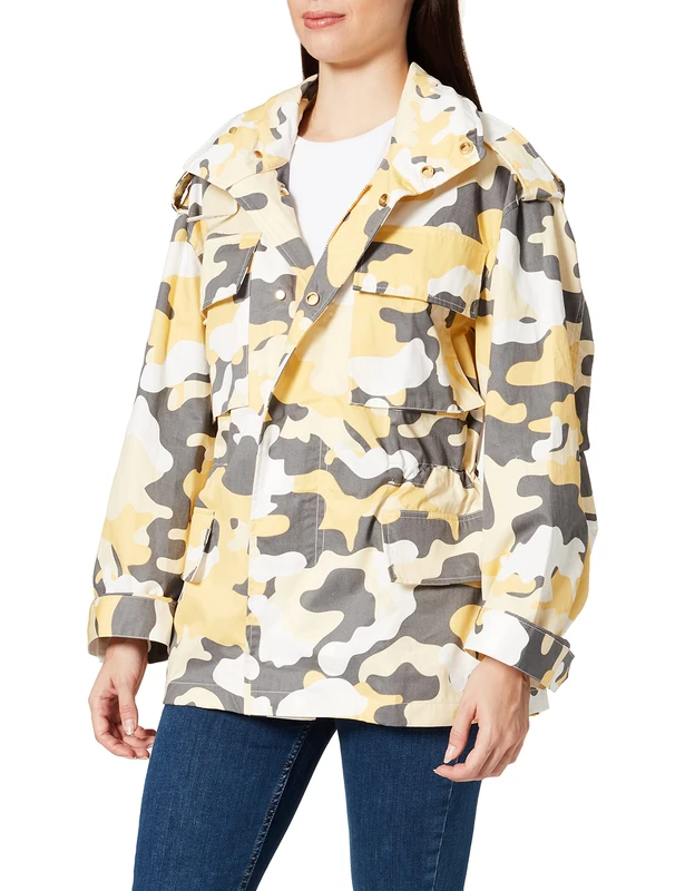 LOOKS BY WOLFGANG JOOP Women's Jacke Casual Camouflage Jacket, Beige, S