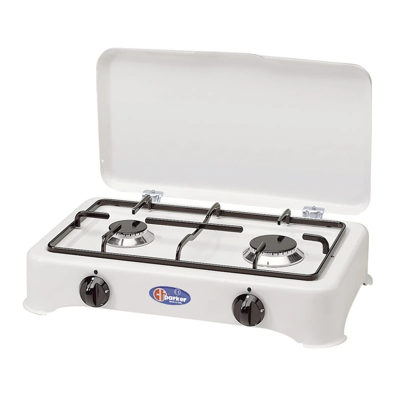 CFParker 5326 GPS 2 Burner Gas Burner with Safety Valve for Indoor Use Made in Italy - Image 1