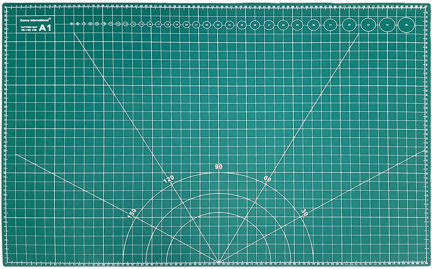 Crystals A1 (900X600MM) Cutting Mat, Non Slip Resistant Self Healing A1 Size Cutting Mat Grid Art & Craft Design Printed Mat, (Green)