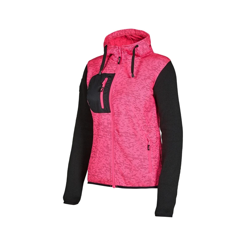 U-Power Rainbow, Full Zip Sweatshirt, with Large Pockets, Soft Fleece, Cotton Stretch Fabric, High Collar, Adjustable Hood, Comfortable Winterwear (BLACK FUCSIA XL) - Image 1