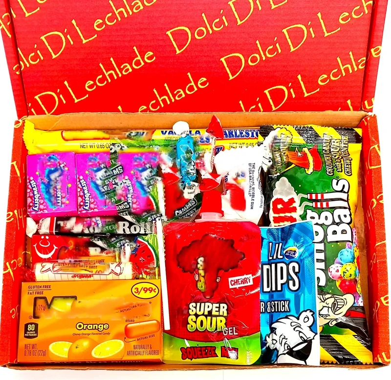 Dolci Di Lechlade American Sweets Gift Box Candy Chocolate Sour Sweet Hamper American Sweet USA Birthday Valentines Day Easter Egg Eggs Chocolates