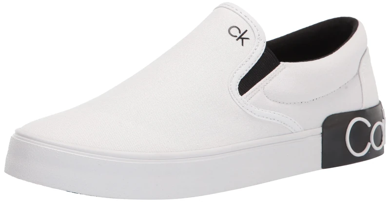 Calvin Klein Men's Ryor Sneaker, White, 11 UK