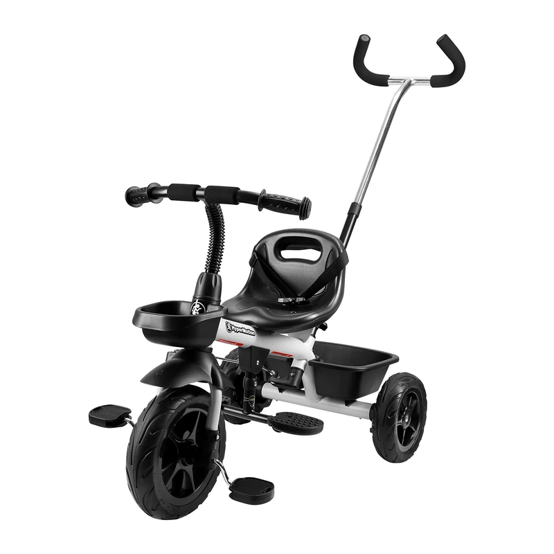 HyperMotion Baby Trike with Parent Handle, Toddler Bike, Kids' Trikes, Toddler Trike with Parent Handle, Baby Balance Bike, Lightweight Design, Grey
