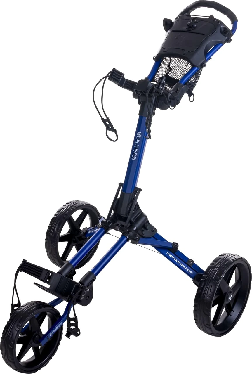Fastfold Square - Compact 3 Wheel Folding Pull/Push Golf Trolley