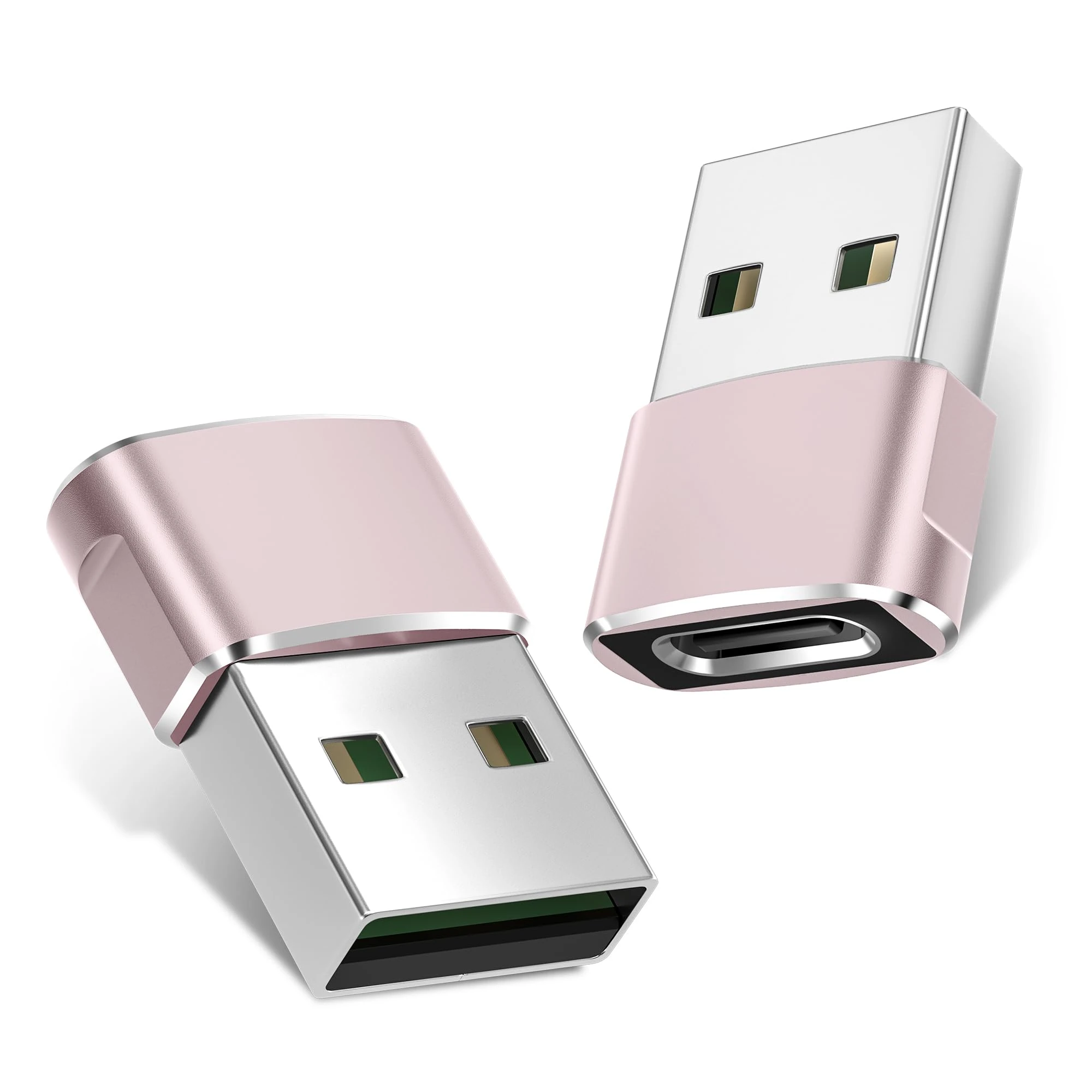 Basesailor USB to USB C Adapter 2Pack,Type C Female to A Male Cable Converter for Apple Watch Ultra iWatch Series 7 8,iPhone 17 16 15 14 13 12 11 Pro Max Mini,AirPods,iPad,Air 5,Samsung Galaxy S24 S23