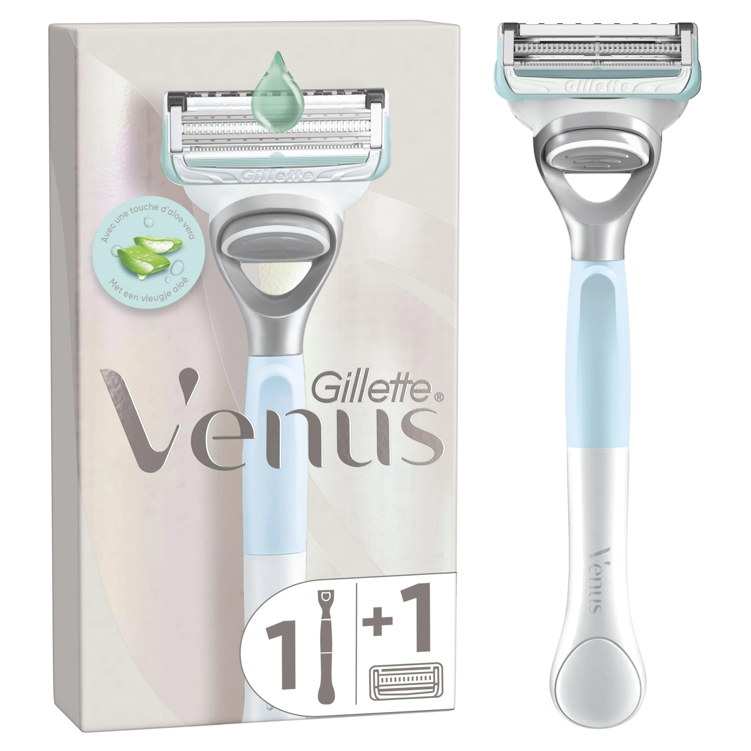 Gillette Venus Pubic Hair Razor for Women, Razor, 1 Razor Blade Refills, Venus Razor for Pubic Hair and Skin, Women's Razor with a Touch of Aloe