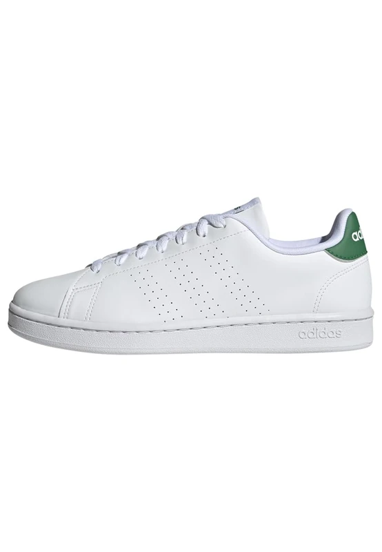 adidas Men's Advantage Shoes, Cloud White / Cloud White / Green, 5 UK