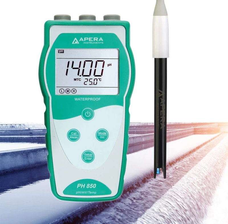 Apera Instruments PH850-WW Portable pH Meter for Wastewater Treatment, Equipped with LabSen 333 Electrode
