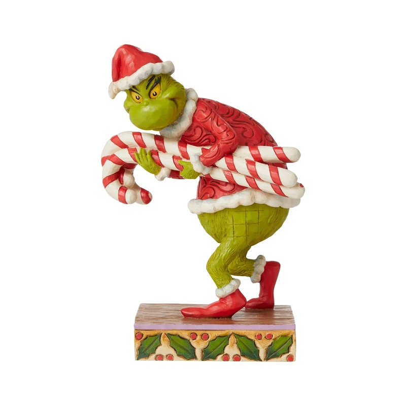 Enesco Jim Shore The Grinch Grinch Stealing Candy Canes Figurine 6008888