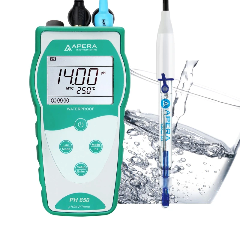 Apera Instruments PH850-PW Portable pH Meter for Pure Water (Drinking/RO/Distilled/Deionized Water), Equipped with LabSen 803 Electrode