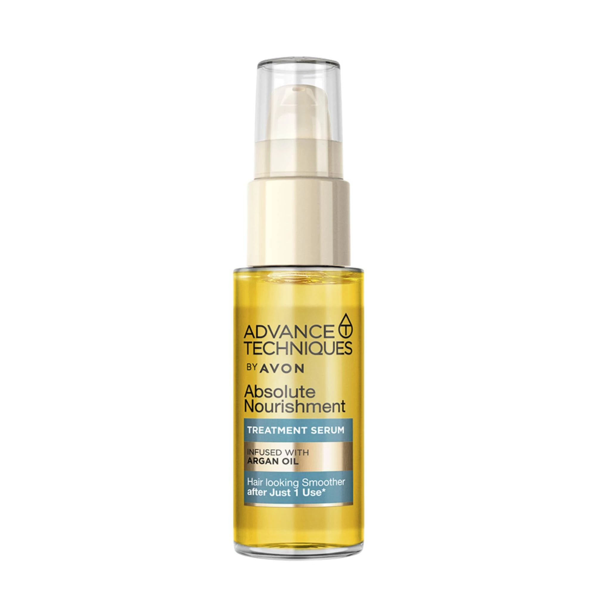 Avon Advance Techniques Absolute Nourishment Argan Hair Serum 30ml, Multi-Tasking Hair Treatment, Formulated with Argan Oil, Restores Shine and Health to Damaged Hair, Cruelty Free