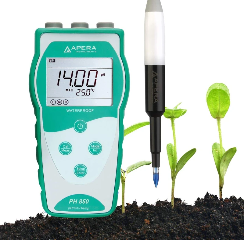 Apera Instruments PH850-SL Portable pH Meter for Soil (Direct Measurement), Equipped with LabSen 553 Electrode