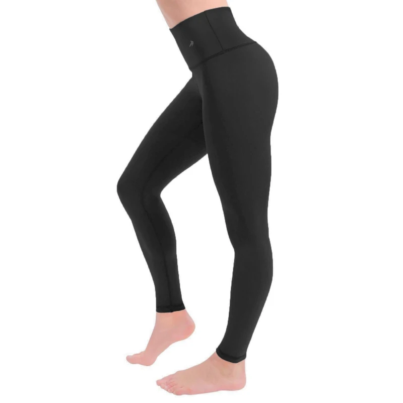 COMPRESSIONZ High Waisted Women's Leggings - Compression Pants for Yoga Running Gym & Everyday Fitness - Black - Medium