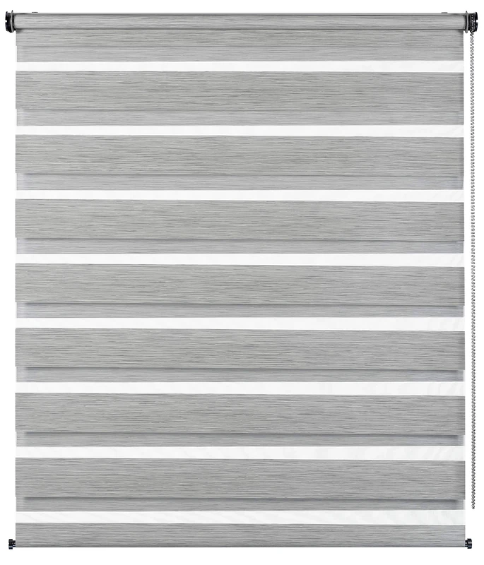 Gardinia Double Roller Blind, Polyester, Grey, 100 x 180 cm