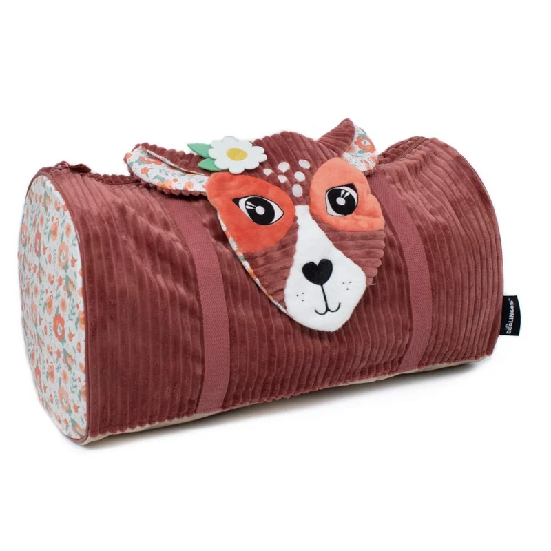 Les Déglingos Weekend Bag for Children • Melelos the Biche | Changing Bag | Travel | Baby Nursery | Ideal Holiday | Spacious | Ultra Soft Cuddly Toy | Boys and Girls