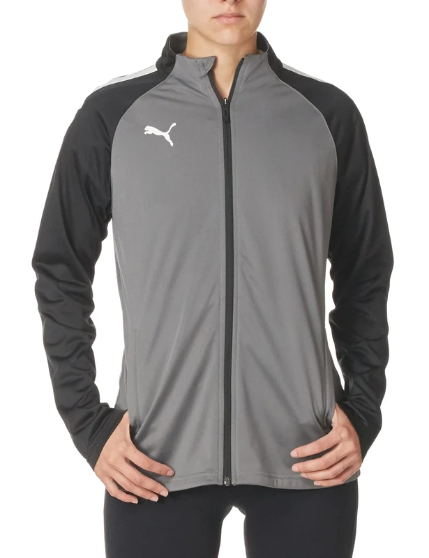 PUMA Women's TeamLIGA Training Jacket, Smoked Pearl White, L
