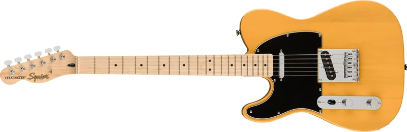 Squier by Fender Affinity Series¹ Telecaster® Left-Handed, Maple Fingerboard, Black Pickguard, Butterscotch Blonde, Comes with Free Virtual Lessons