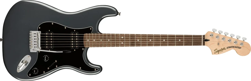 Fender by Squier Affinity Series Stratocaster HH Electric Guitar, Laurel Fingerboard, Black Pickguard, Charcoal Frost Metallic