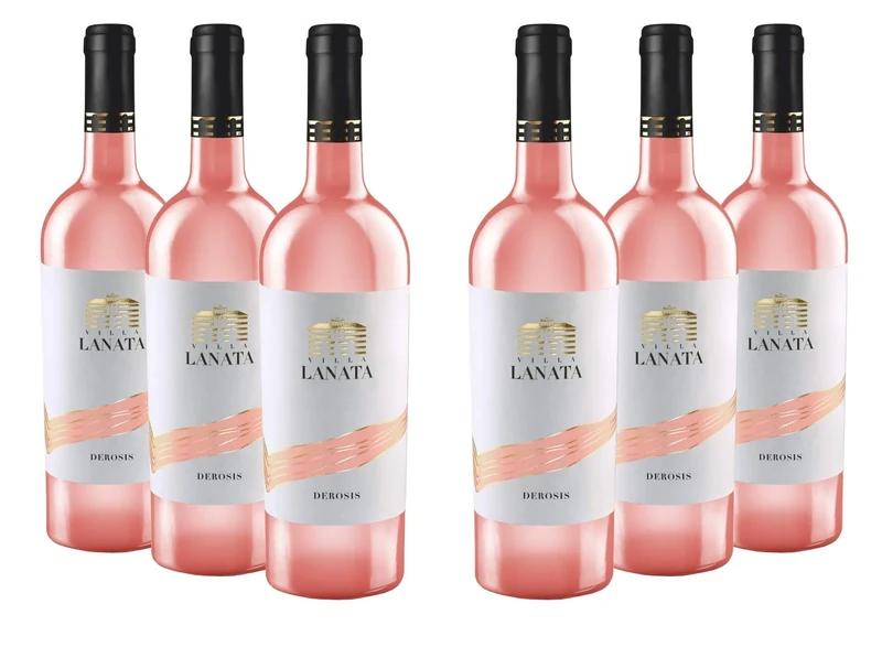 Villa Lanata Piemonte DOC Rosato DEROSIS Italian Rosè Dry Wine - 6x750 ml