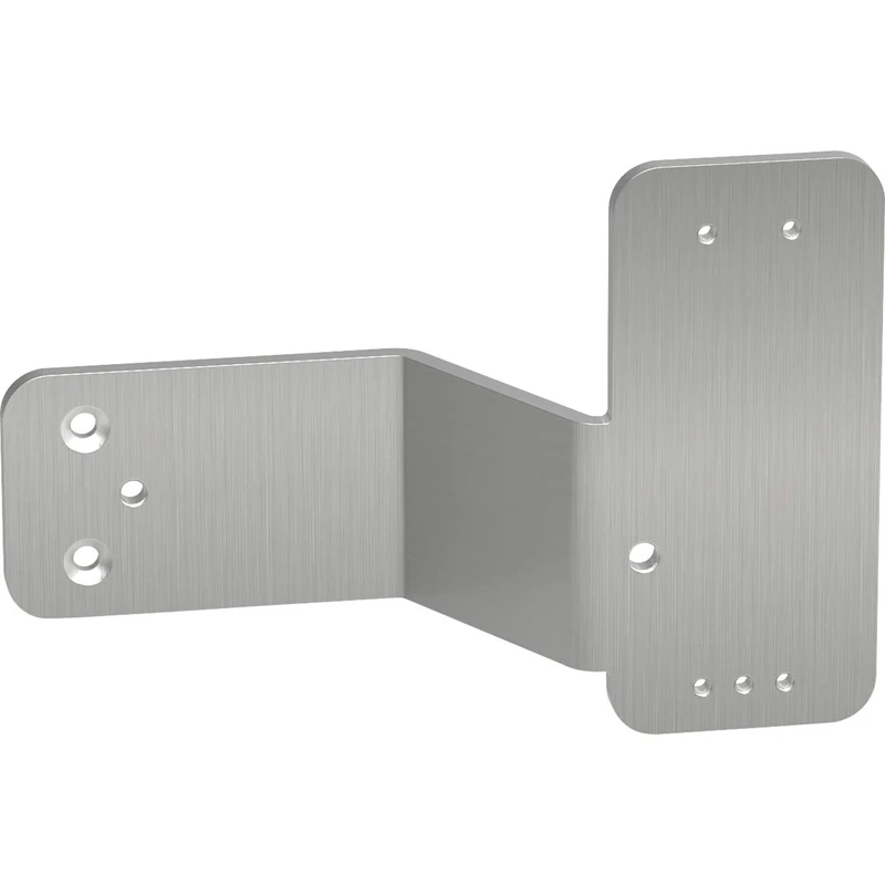 ECON 50000058 Guard mounting Plate Exit 2010 for Tubular Frame Doors Below on Rod Handles Left for Gluing, Brushed Stainless Steel, Silver, Links - Image 1