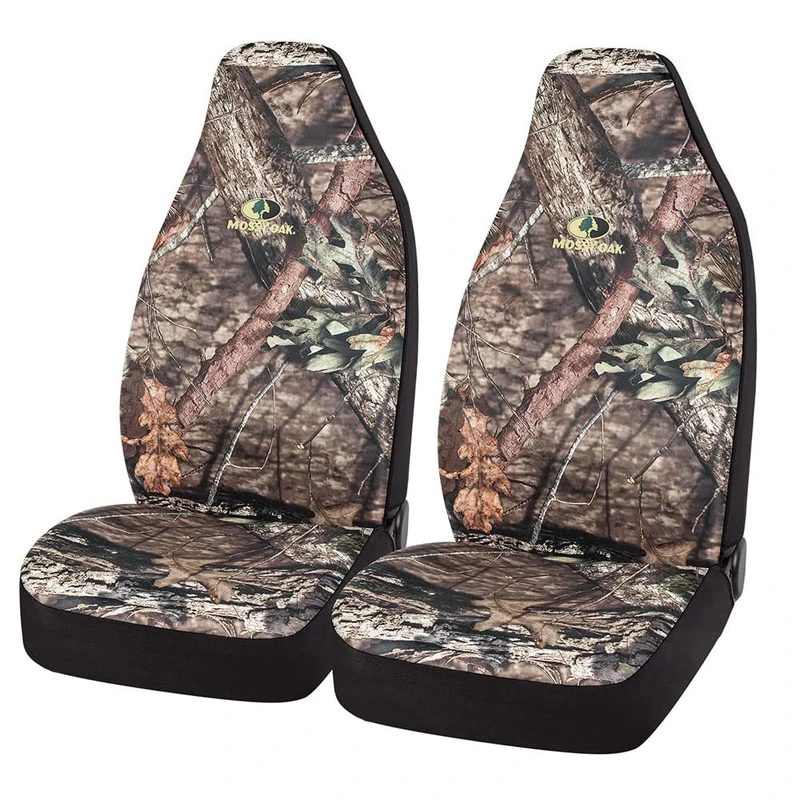 Mossy Oak Full Camo Seat Covers High Back - Made with Rip-Stop Oxford Fabric, Airbag Compatible, Universial Fit Most Bucket Seats - Official Licensed Product
