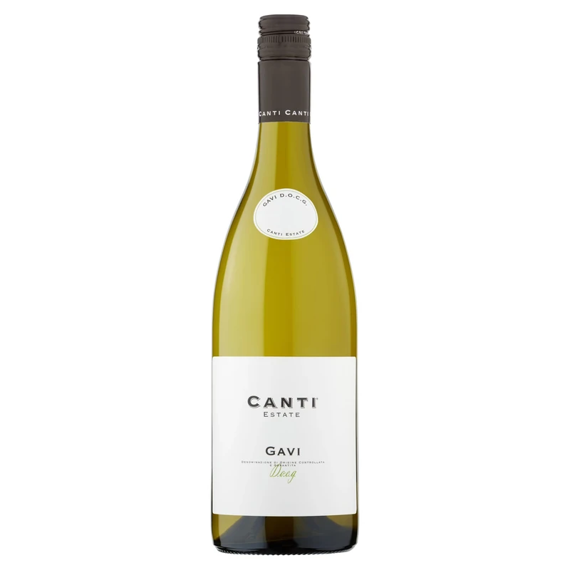 Canti - Gavi D.O.C.G. Italian White Dry Wine 12.5%, Cortese Grapes From Piemonte, Floral and Citrusy Flavor with a Fresh, Mineral Taste, 1x750 ml