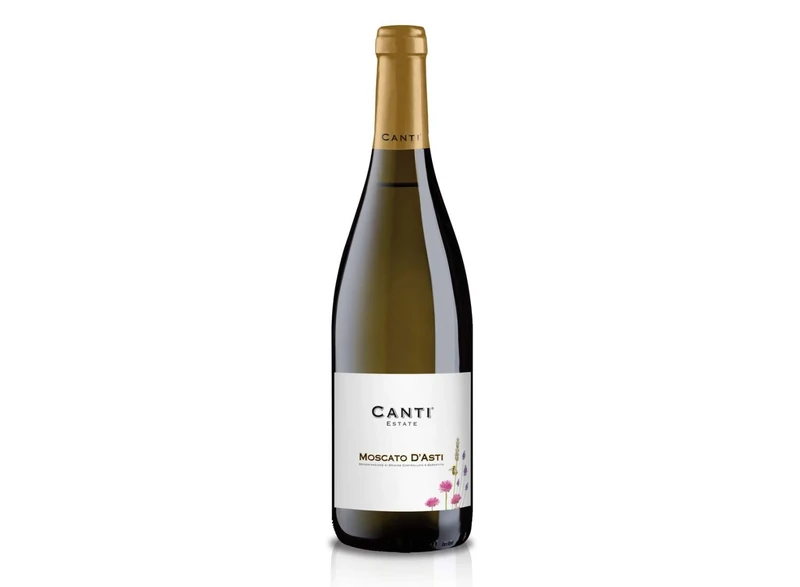 Canti - White D.O.C.G. Sparkling Wine, Moscato d'Asti, Italian Grape Variety from Piemonte, Fruity and Sweet Taste, 1x750 ml