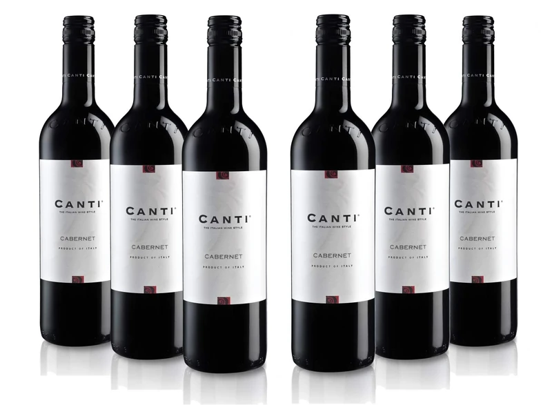 Canti - Carbenet Italian Red Dry Wine 11,5%, Balanced and Tannic Flavor, Robust and Mineral Taste, 6x750 ml