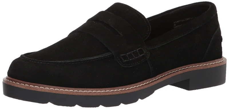 Anne Klein Women's Emmylou Loafer Flat, Black, 7.5 UK